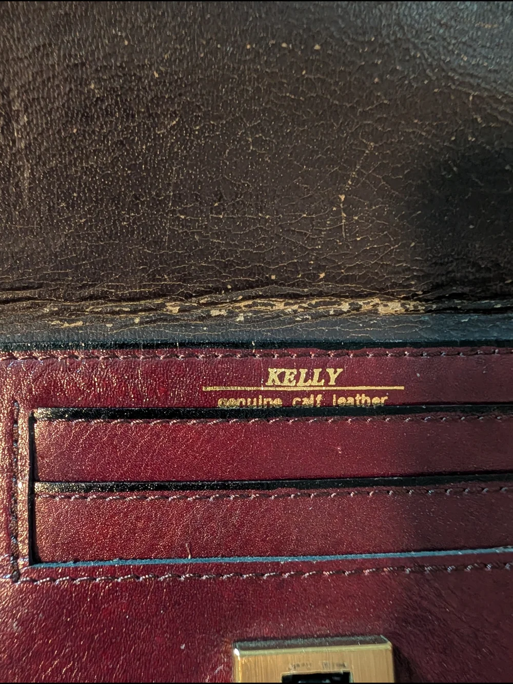 Vintage Kelly Italian Deep Red Calf Leather Men's Pouch Borsello Clutch Pochette